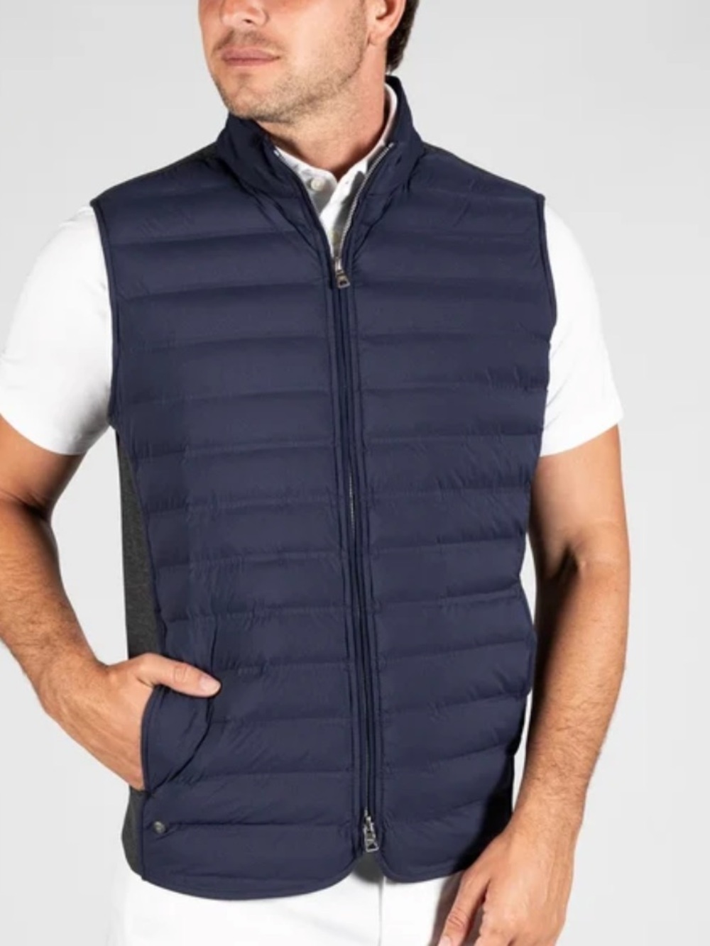 NEW PETER MILLAR Winsome Hybrid Vest in navy size: L
